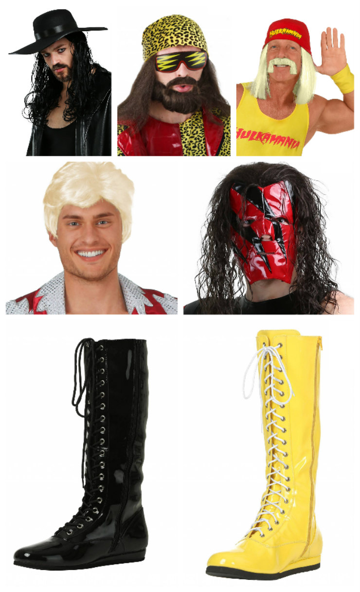 WWE Wigs and Wrestling Boots